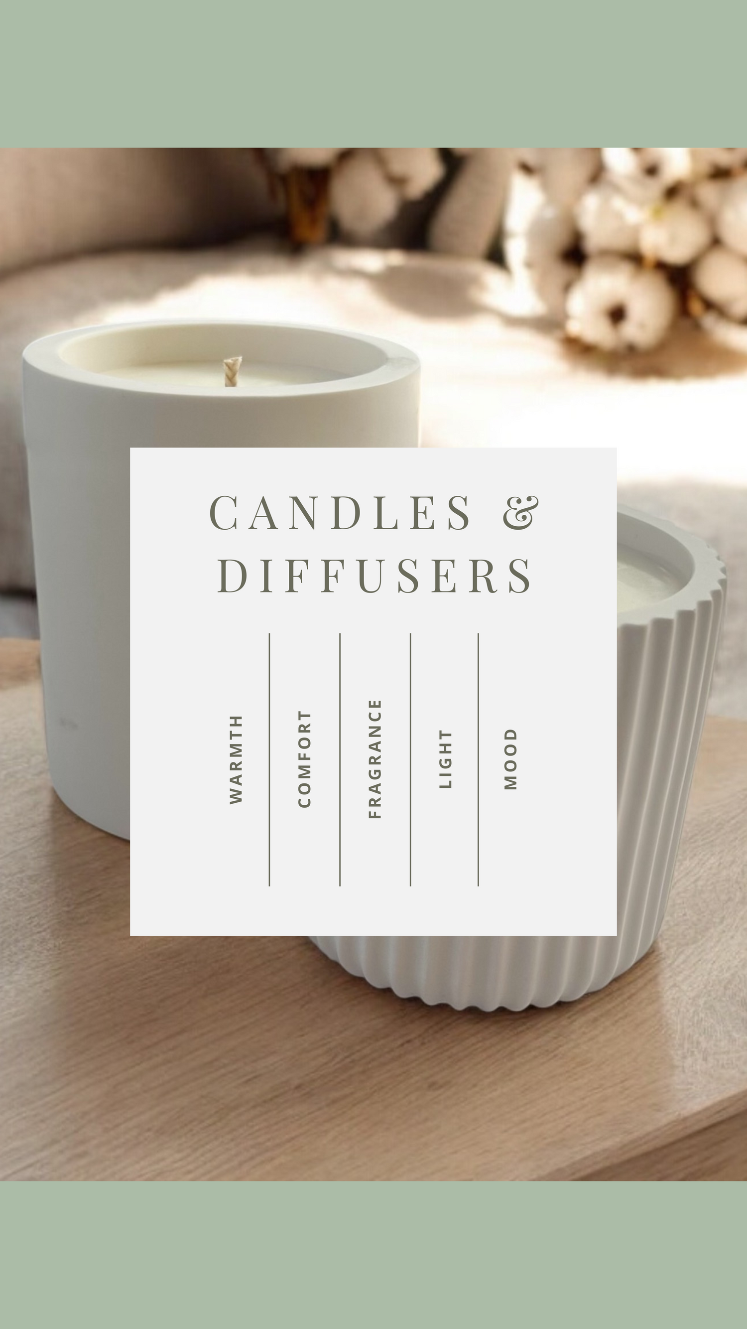 Candles & Reed Diffusers - non-toxic - environmentally friendly - hypoallergenic - clean living - home fragrance - home decor - interior decor