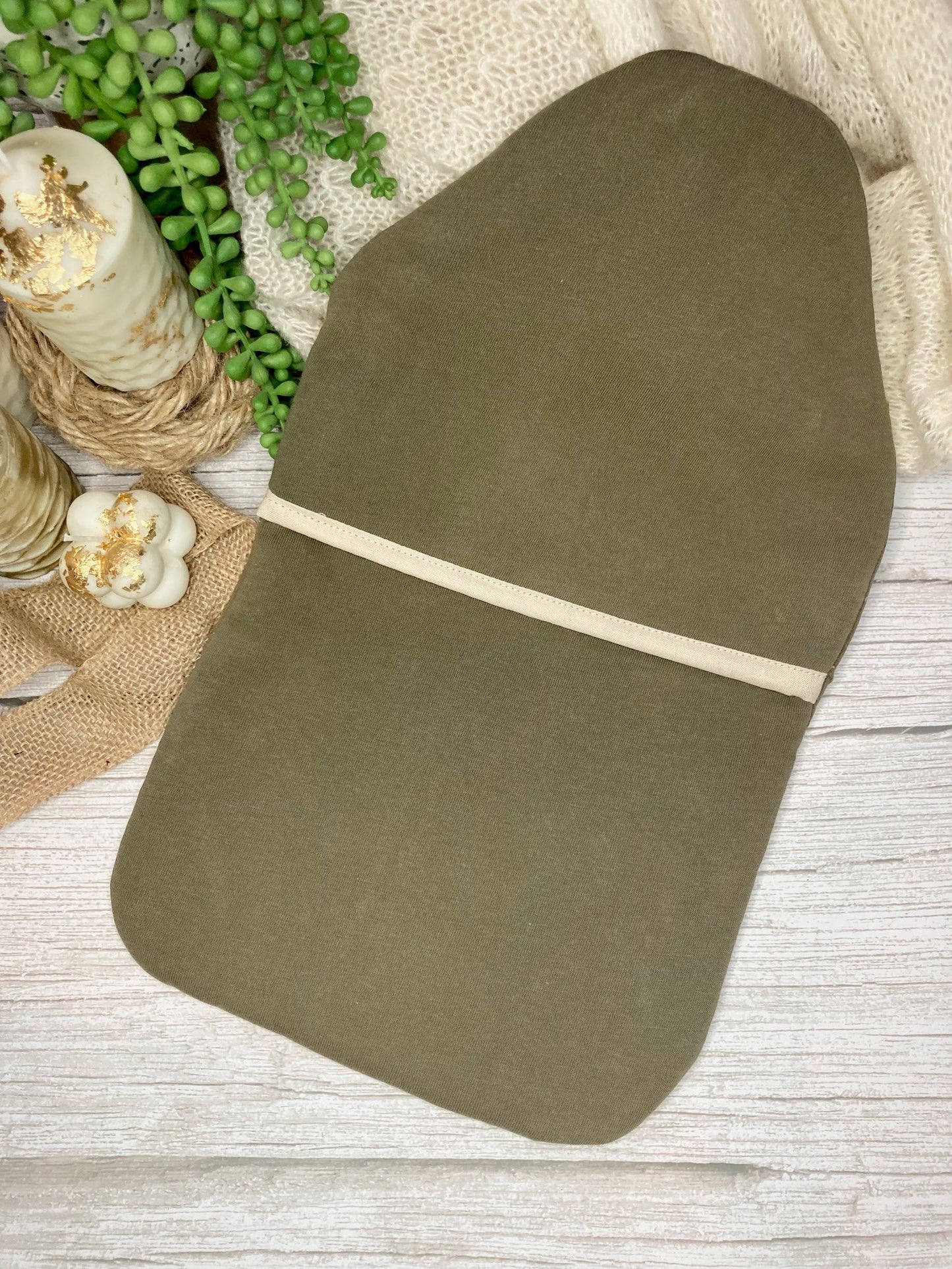 Soft Olive Green Hot Water Bottle Cover