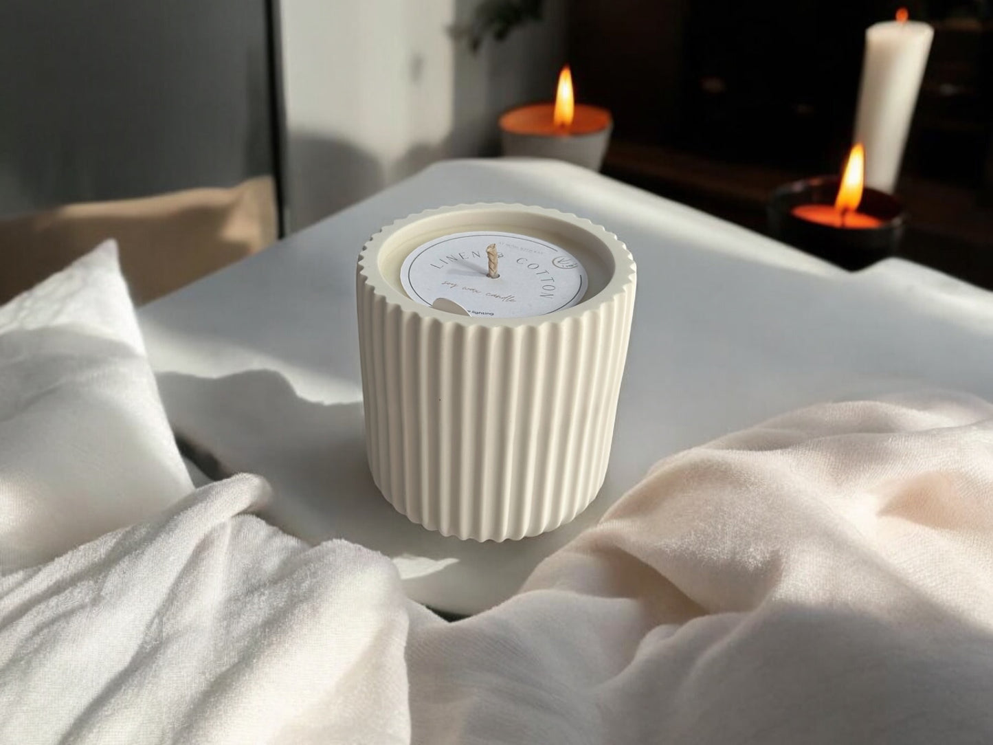 Accent Candle | Jasmine & Geranium | Natural Soy Wax | non-toxic | 165g