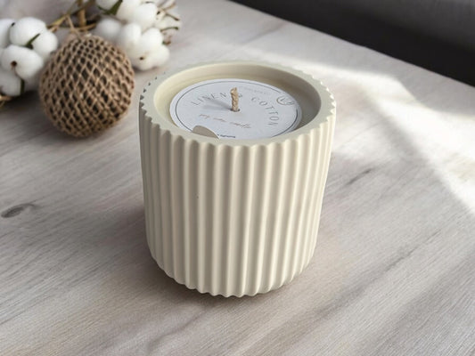 Accent Candle | Linen & Cotton | Natural Soy Wax | non-toxic | 165g