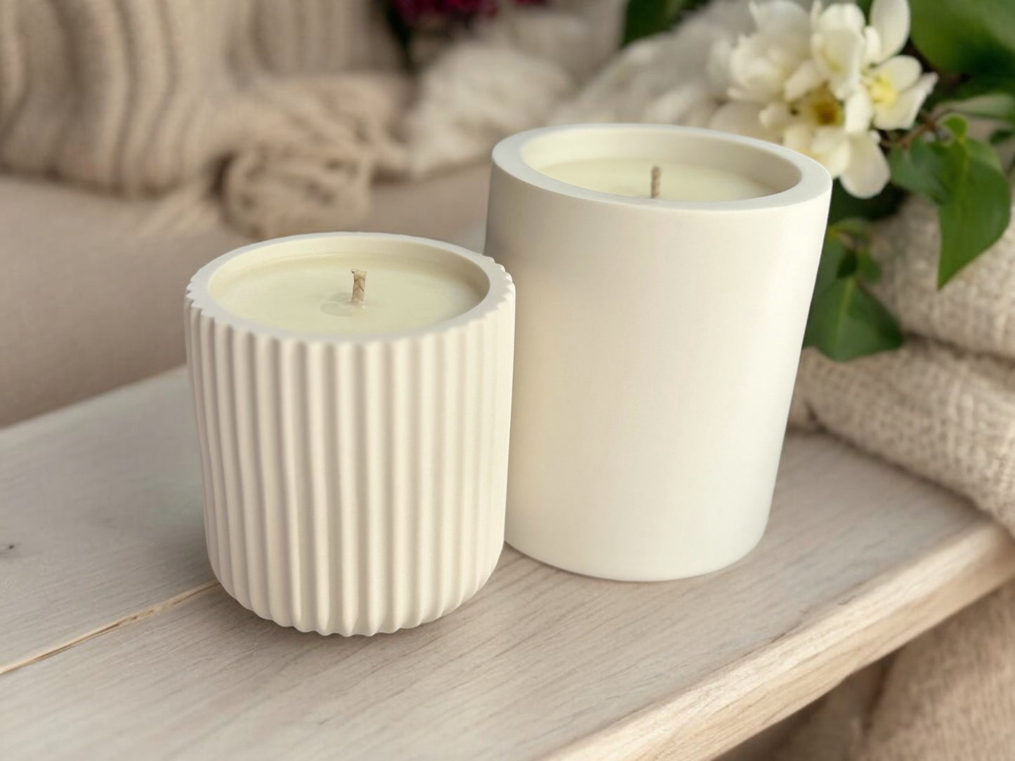 Accent Candle | Jasmine & Geranium | Natural Soy Wax | non-toxic | 165g