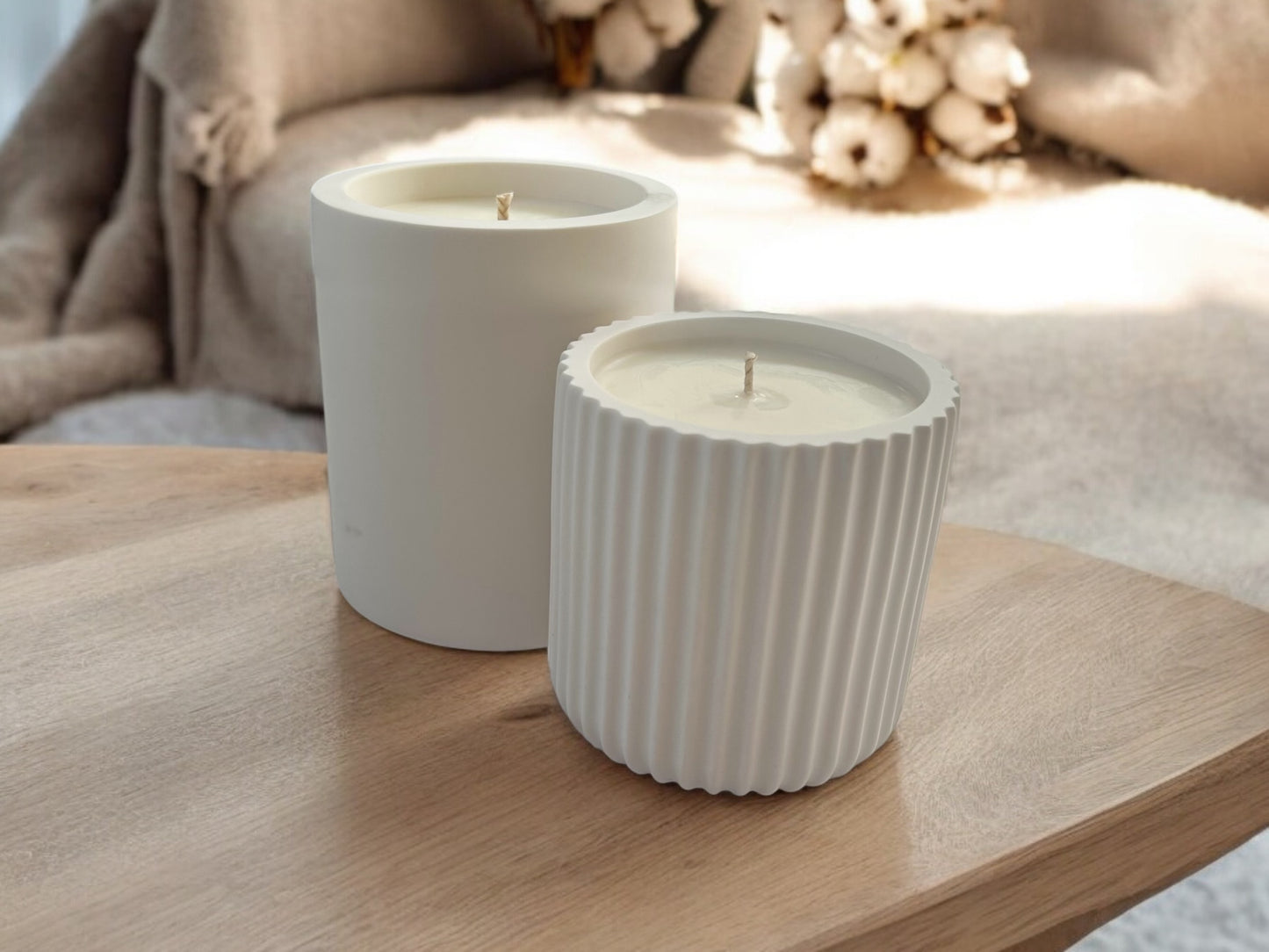 Accent Candle | Linen & Cotton | Natural Soy Wax | non-toxic | 165g