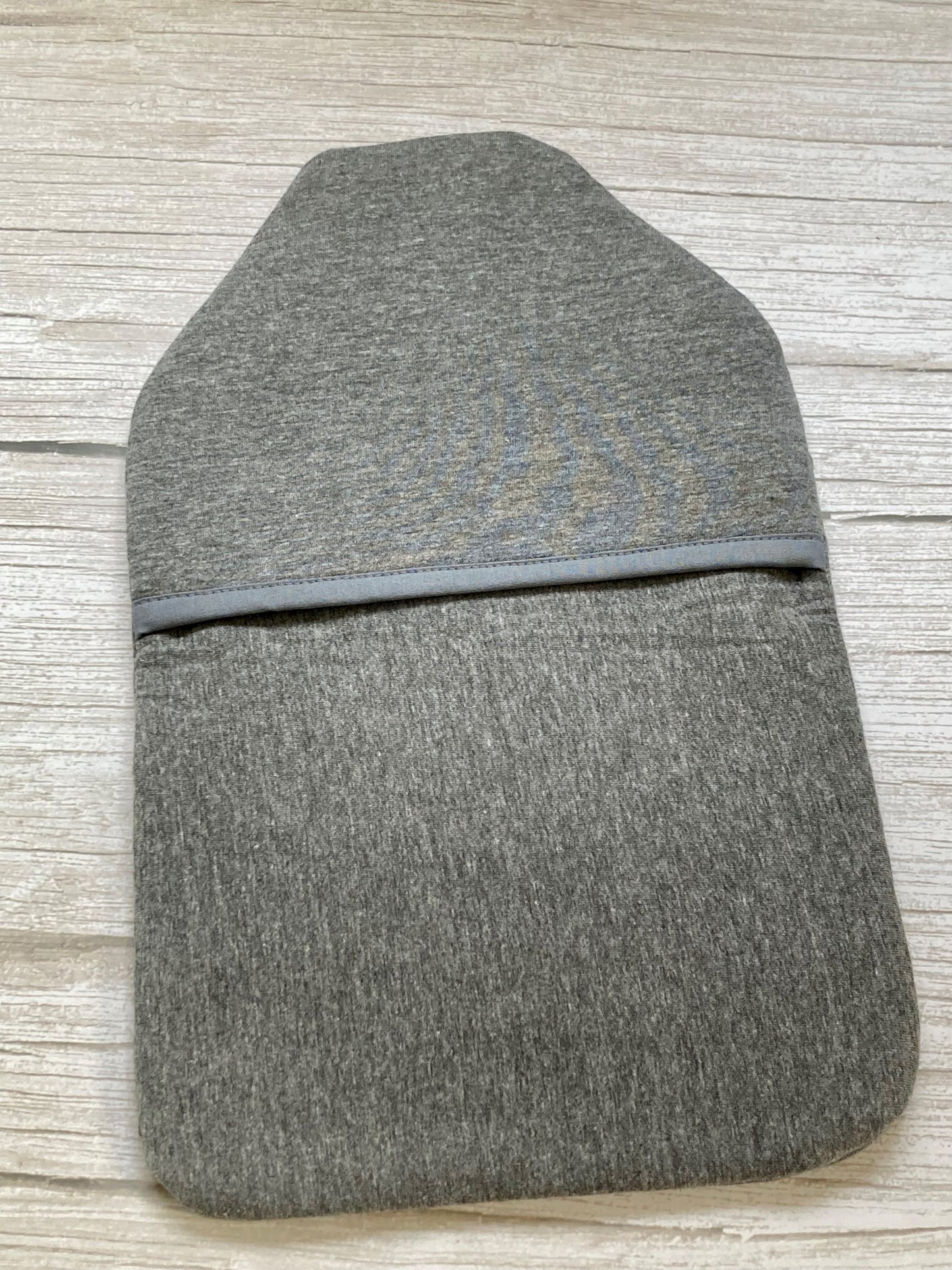 Heart outline on Grey Hot Water Bottle Cover