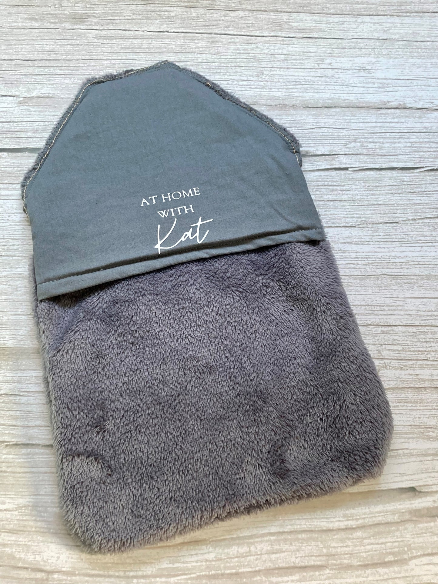 Soft, grey and fluffy Hot Water Bottle Cover