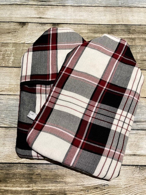 Black & White Plaid/Tartan Hot Water Bottle Cover