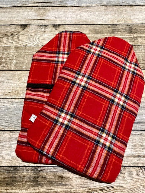 Soft Red Tartan/Plaid Hot Water Bottle Cover