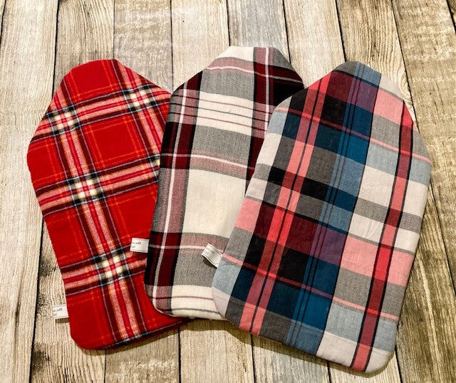 Black & White Plaid/Tartan Hot Water Bottle Cover