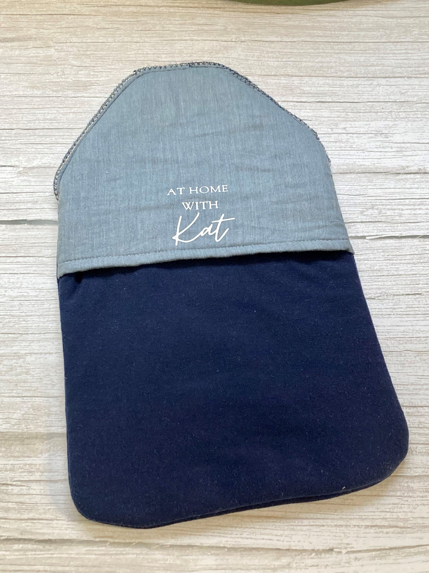 Navy Blue Hot Water Bottle Cover