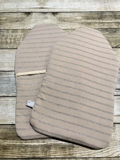 Soft Beige/Cream Striped Hot Water Bottle Cover